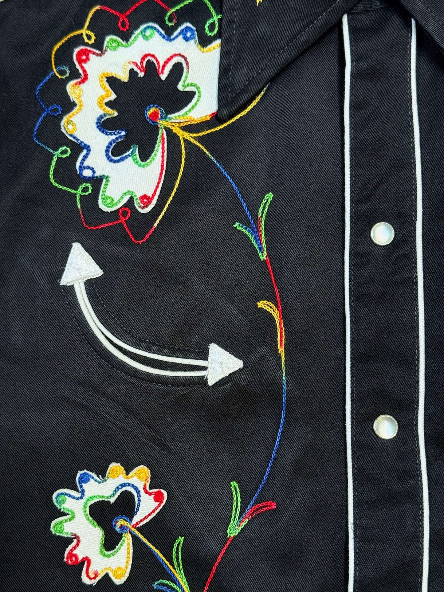 1970s H Bar C California Ranchwear Embroidered Western Shirt – Long Tail