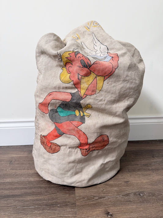 1960s French Naval Aviation Asterix & Obelix Canvas Kit Bag