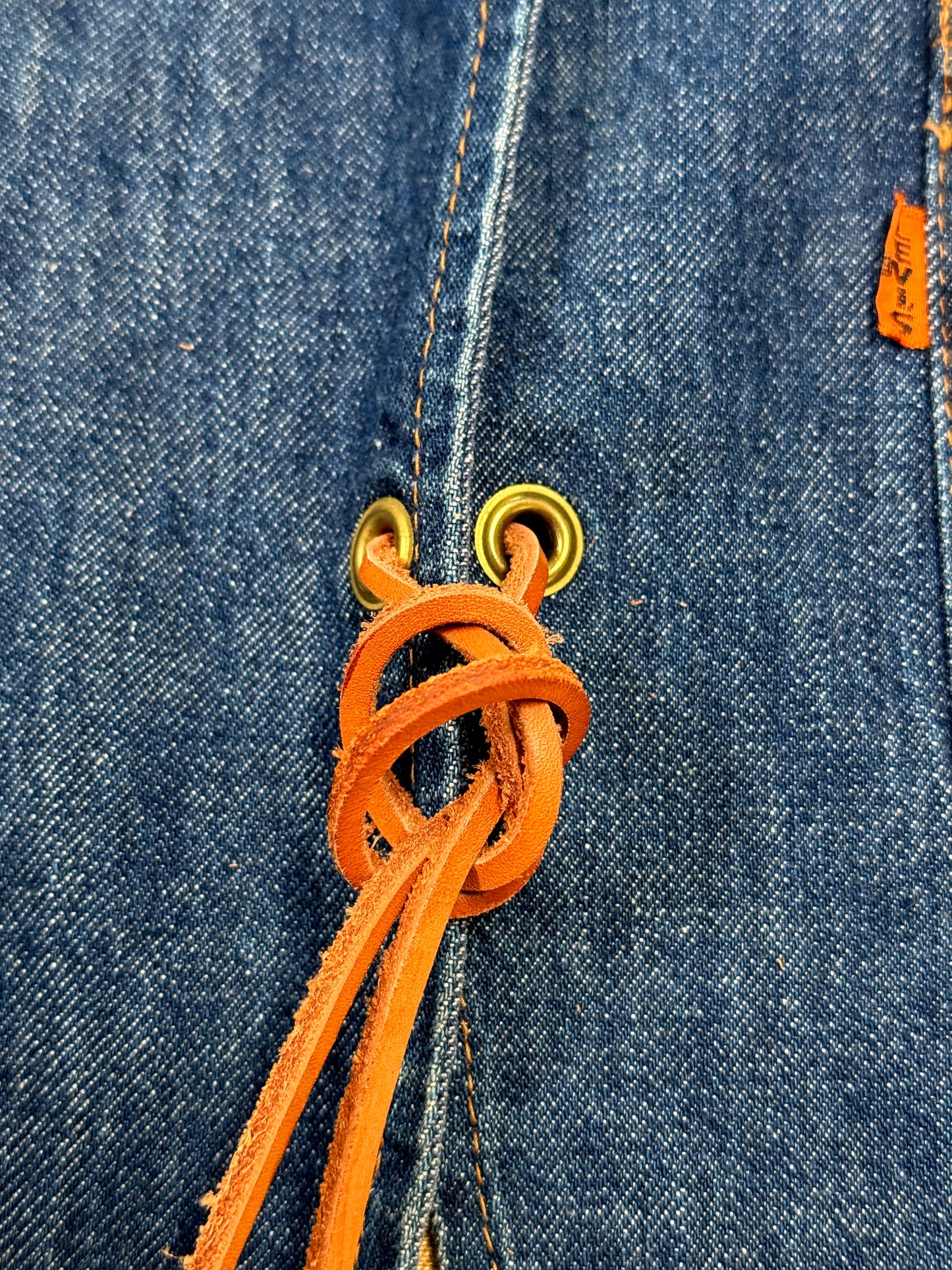 1970s Levi's Big E Orange Tab Reversible Denim Waistcoat
