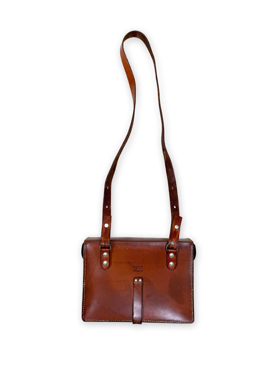 1988 Swiss Army Brown Leather Shoulder Bag