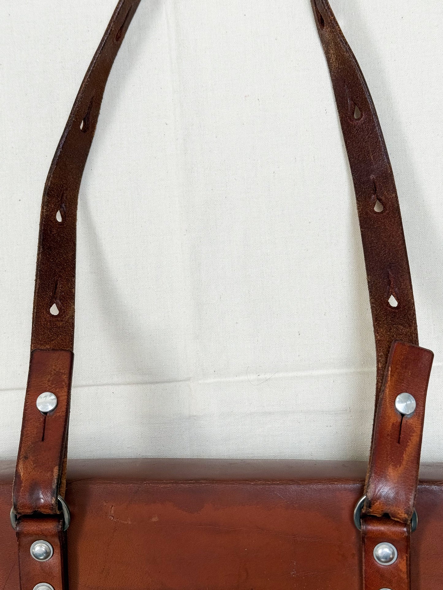 1988 Swiss Army Brown Leather Shoulder Bag