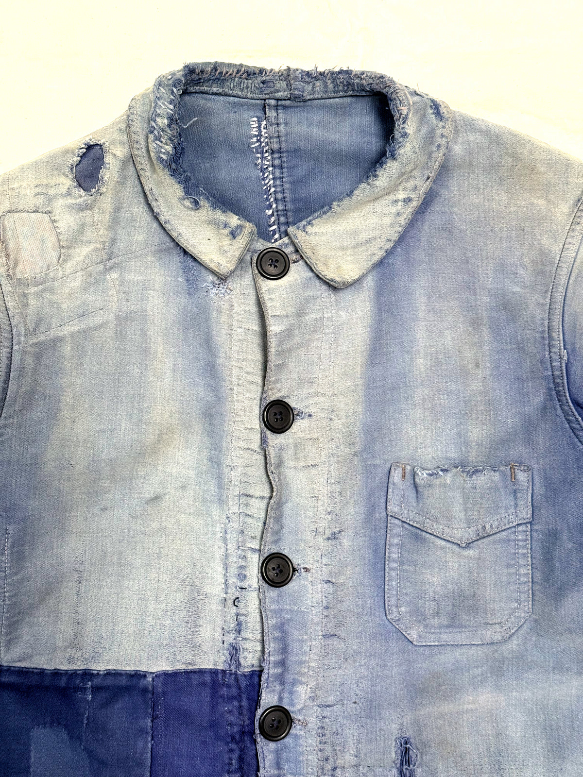 1940s Le Super Fermier French Moleskin V-Pocket Chore Jacket