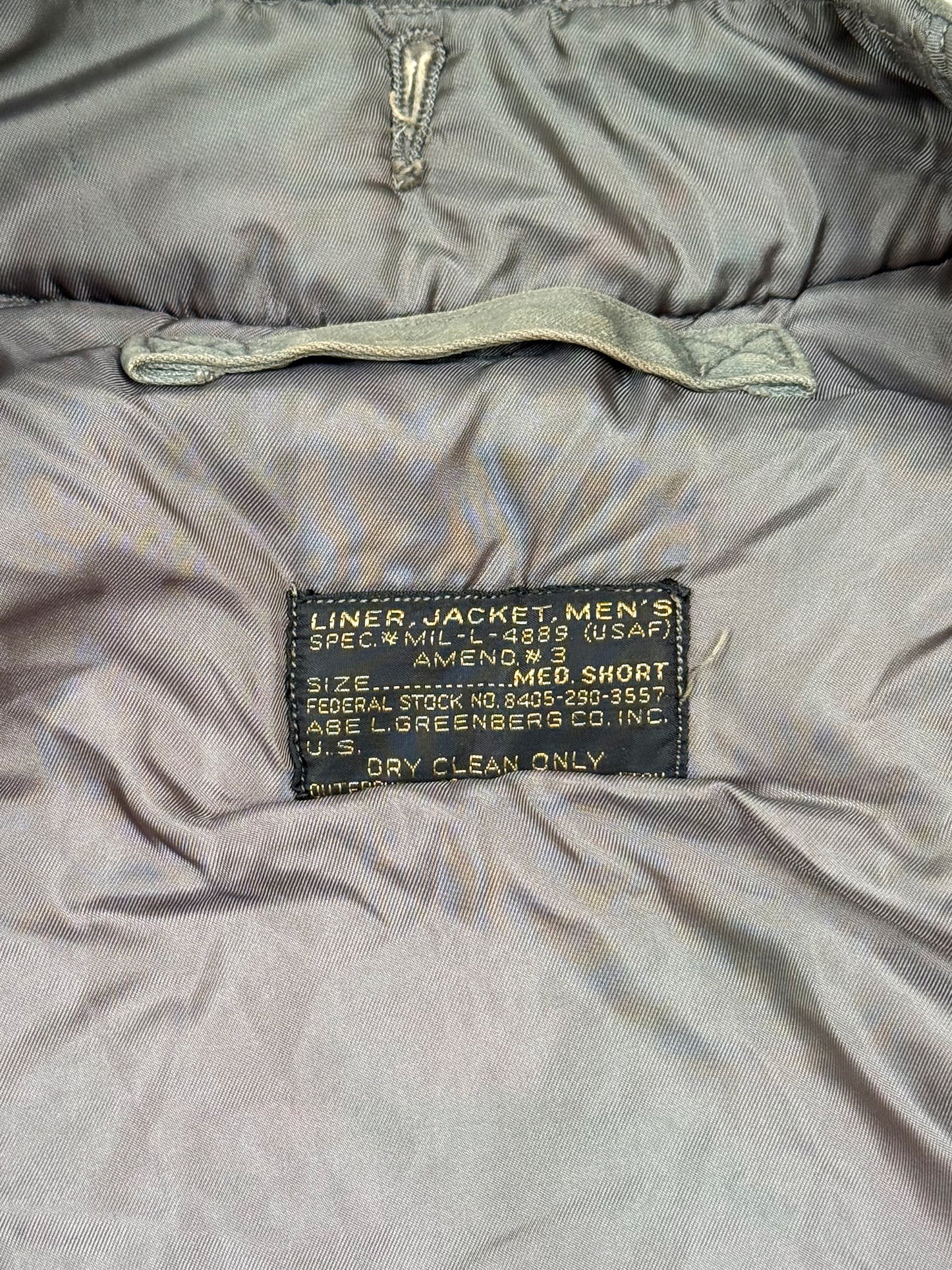 1950s USAF Wool Pile Flight Jacket Liner [MEDIUM  SHORT]