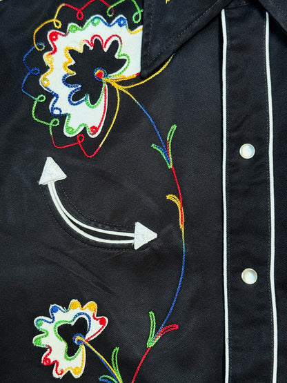 1970s H Bar C California Ranchwear Embroidered Western Shirt – Long Tail