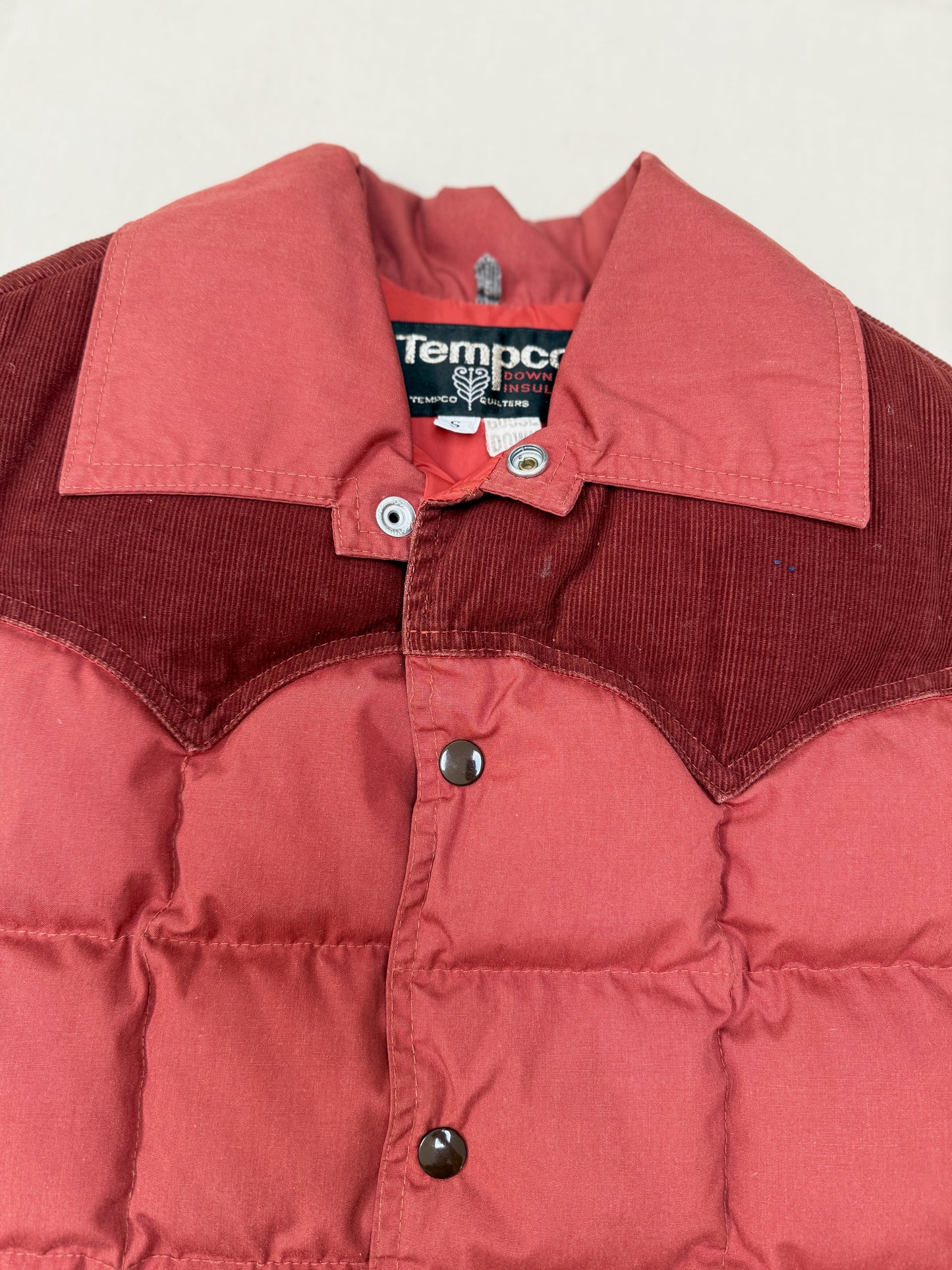 1970s USA Tempco Red Down Vest [S]