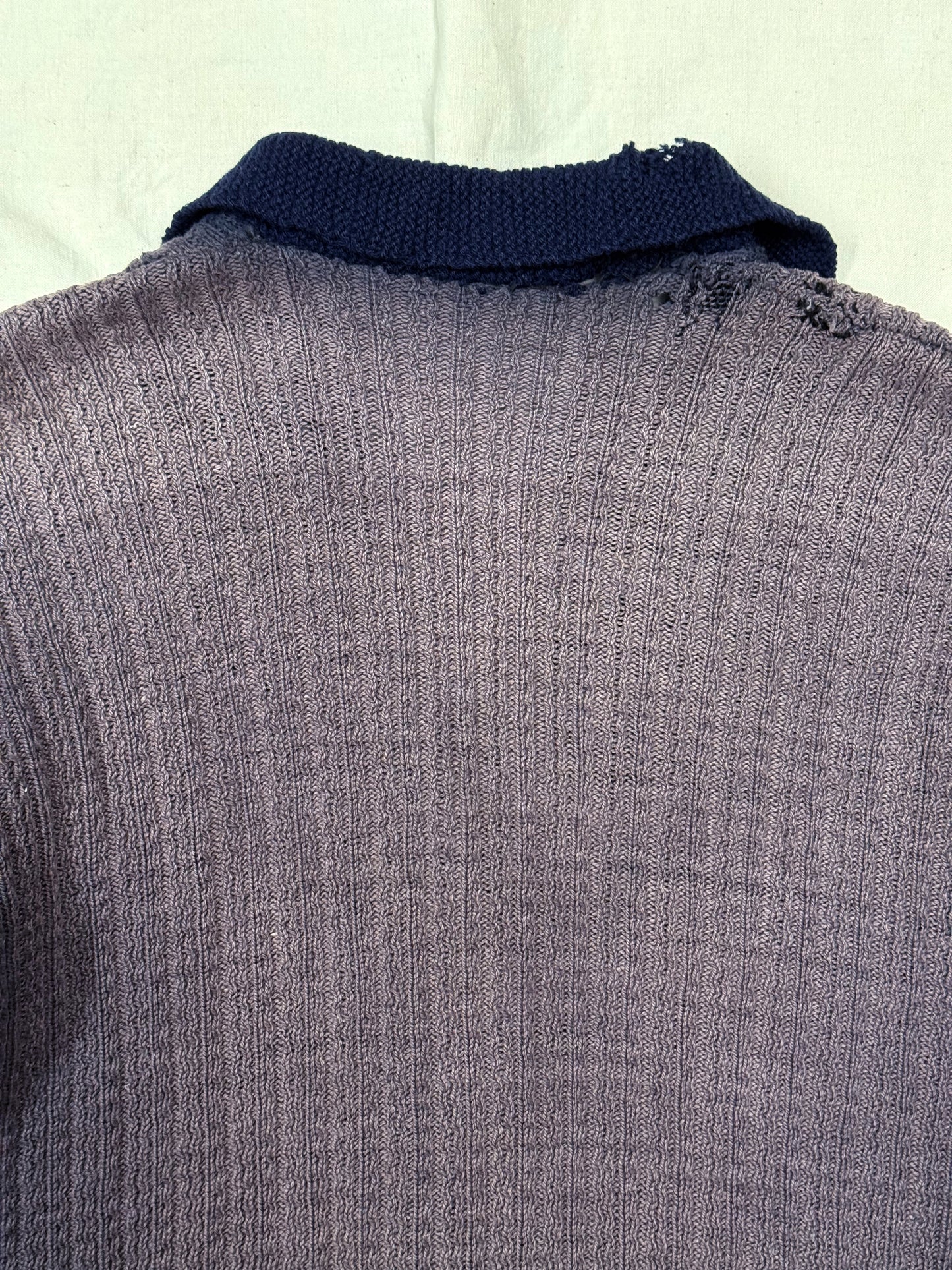 1920s German Handmade Two-Tone Knit Pullover