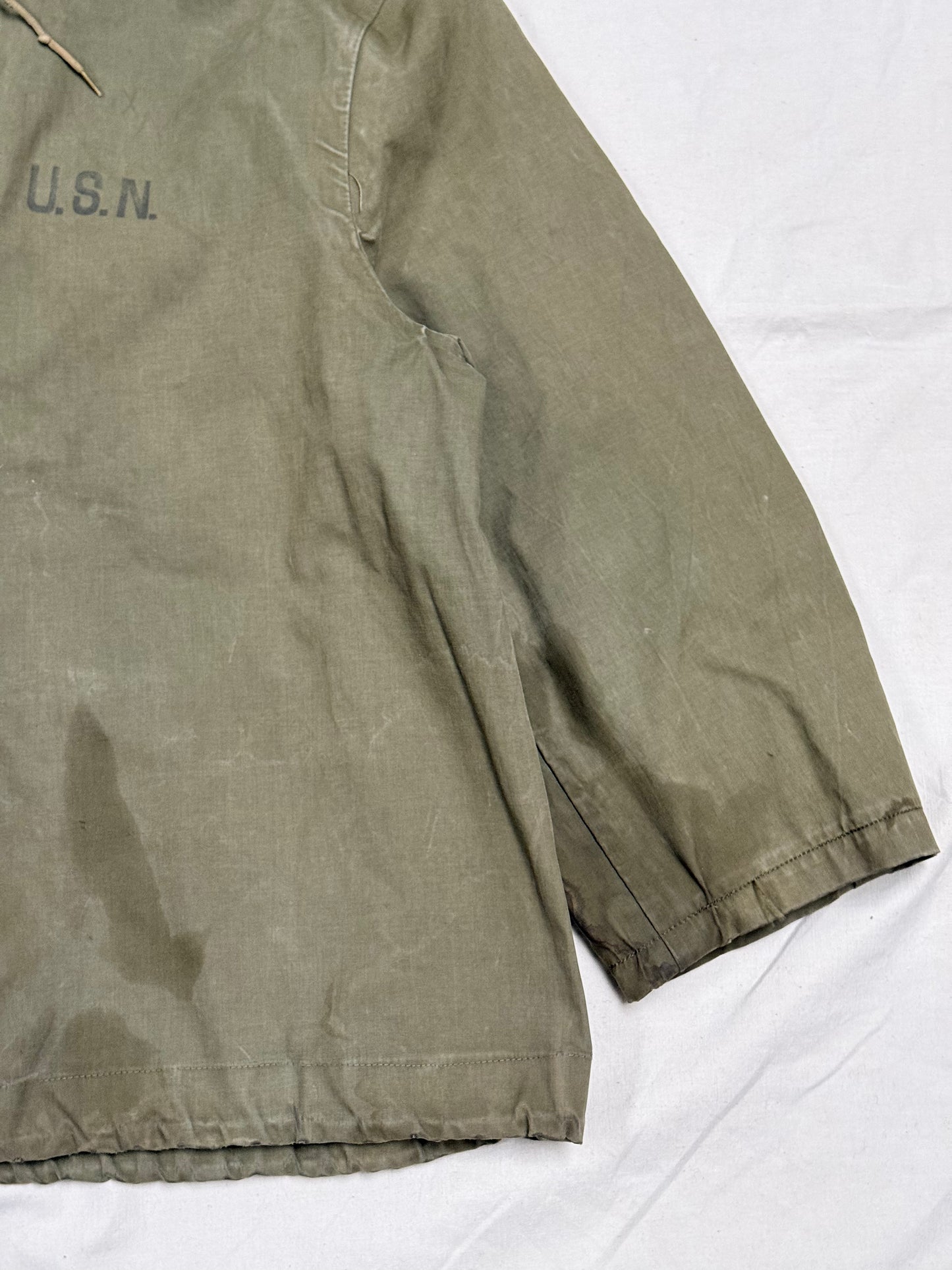 WWII US Navy Foul Weather Smock – Shortened Sleeves [Large]