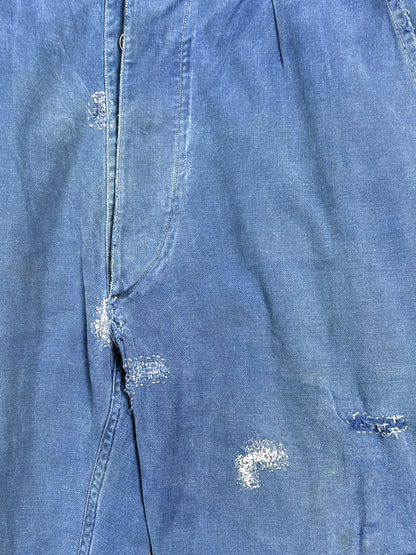 1950s French Cotton Twill Work Trousers [34.6W]