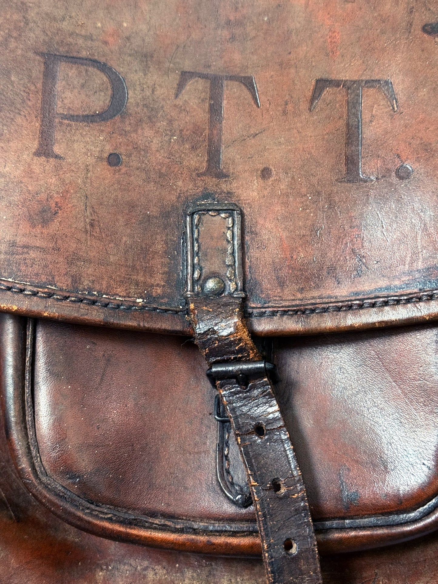 1940s - 1960s French P.T.T Postman Bag