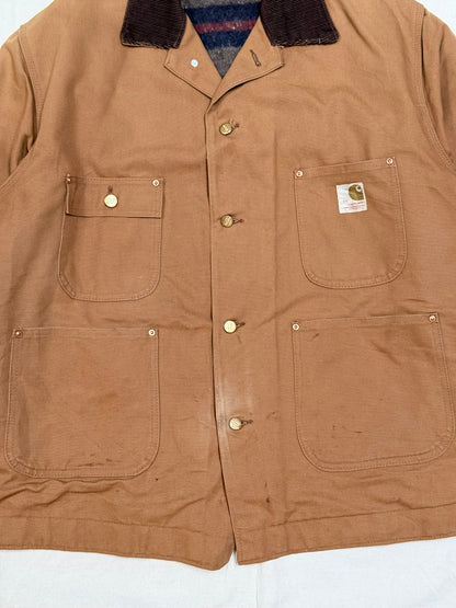 Late 1960s Carhartt Brown Duck Chore Jacket – Big C Buttons [Size 48]
