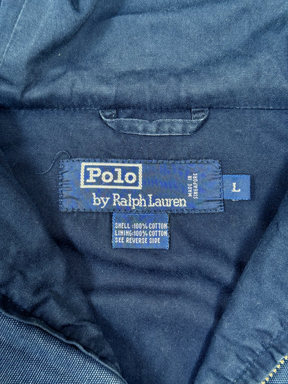 1990s Polo Ralph Lauren Sportsman Navy Cotton Anorak [L]