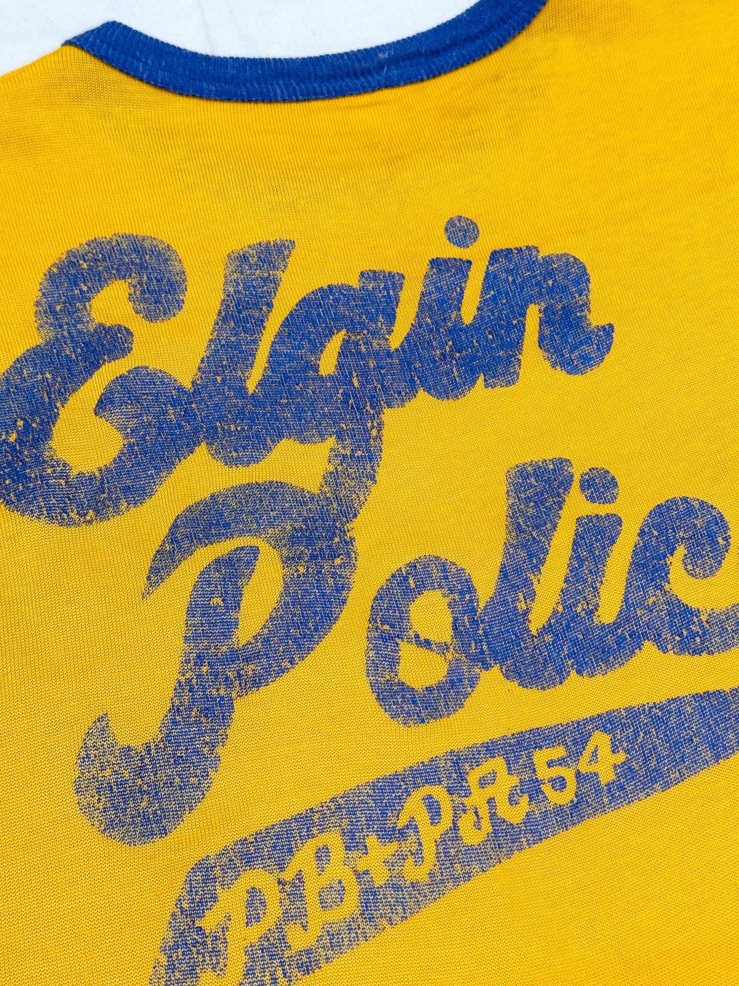 1960s Mason Elgin Yellow & Blue Ringer Tee [42–44]