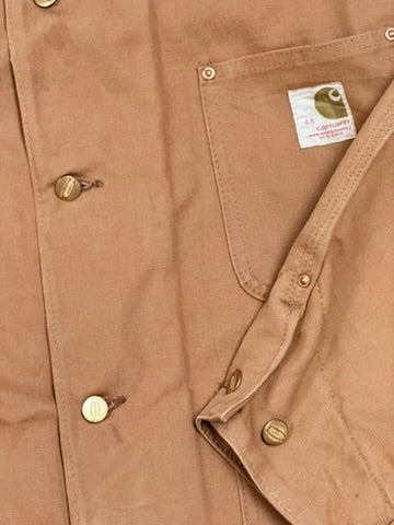 Late 1960s Carhartt Brown Duck Chore Jacket – Big C Buttons [Size 48]