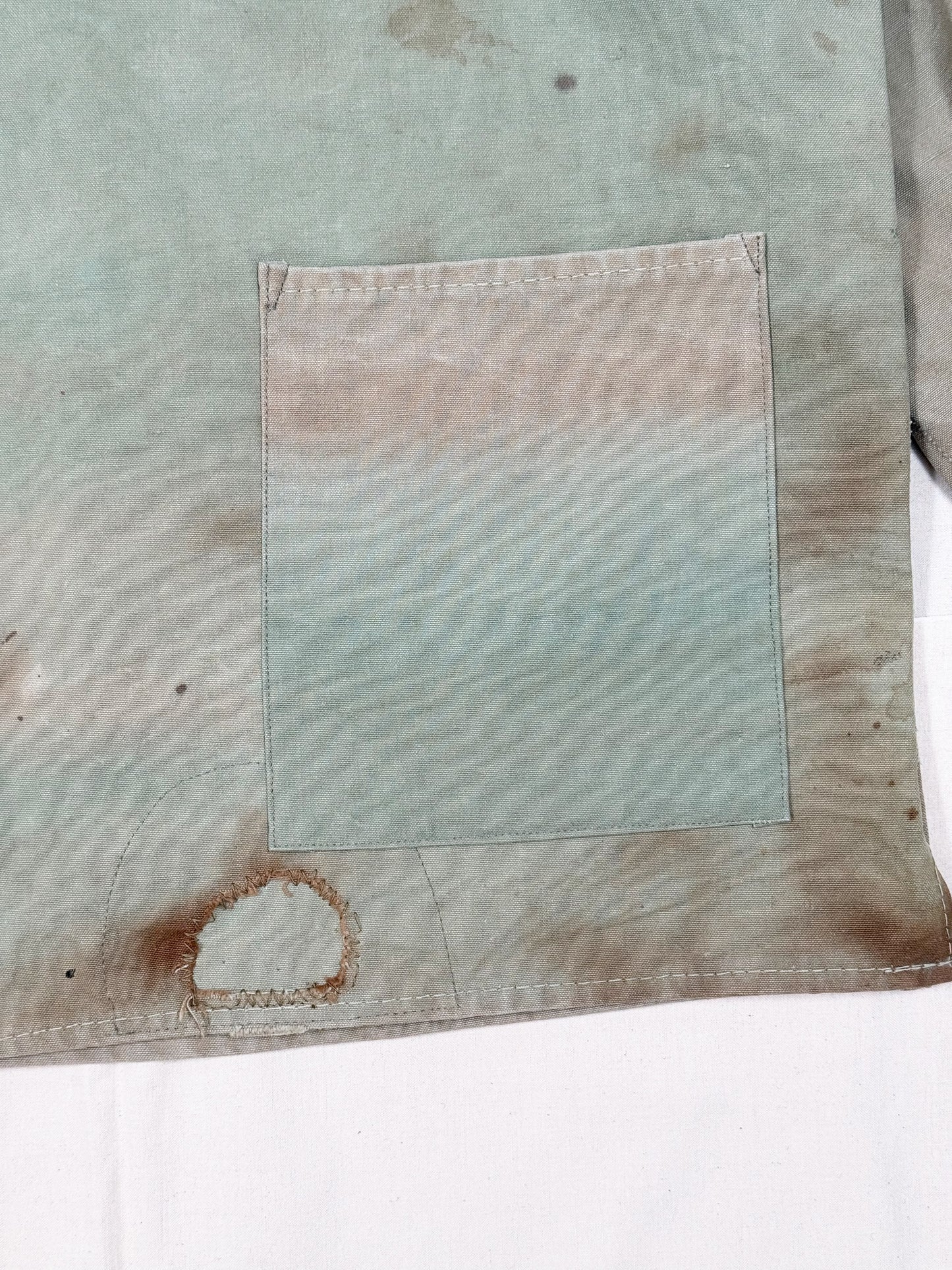 Sun faded Green Canvas Smock