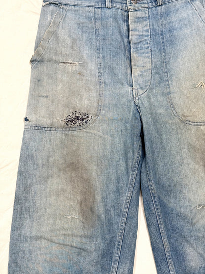 Rare 1940s USN Denim Dungarees [W31.5 L27]