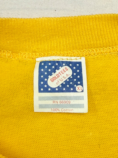 1970s - 1980s Gold Tees USA Lifeguard Beach Club T-Shirt [XL]