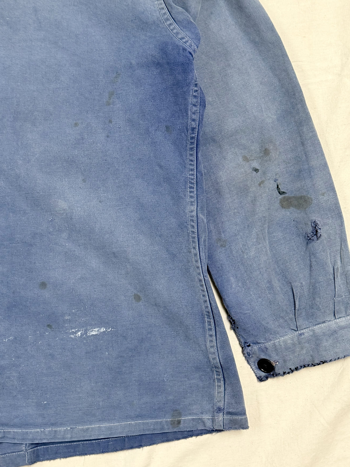 1950s French Blue Cotton Twill Chore Jacket