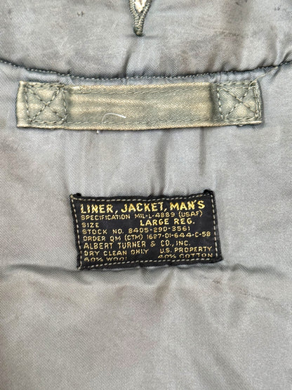 1950s USAF Wool Pile Flight Jacket Liner [LARGE REGULAR]