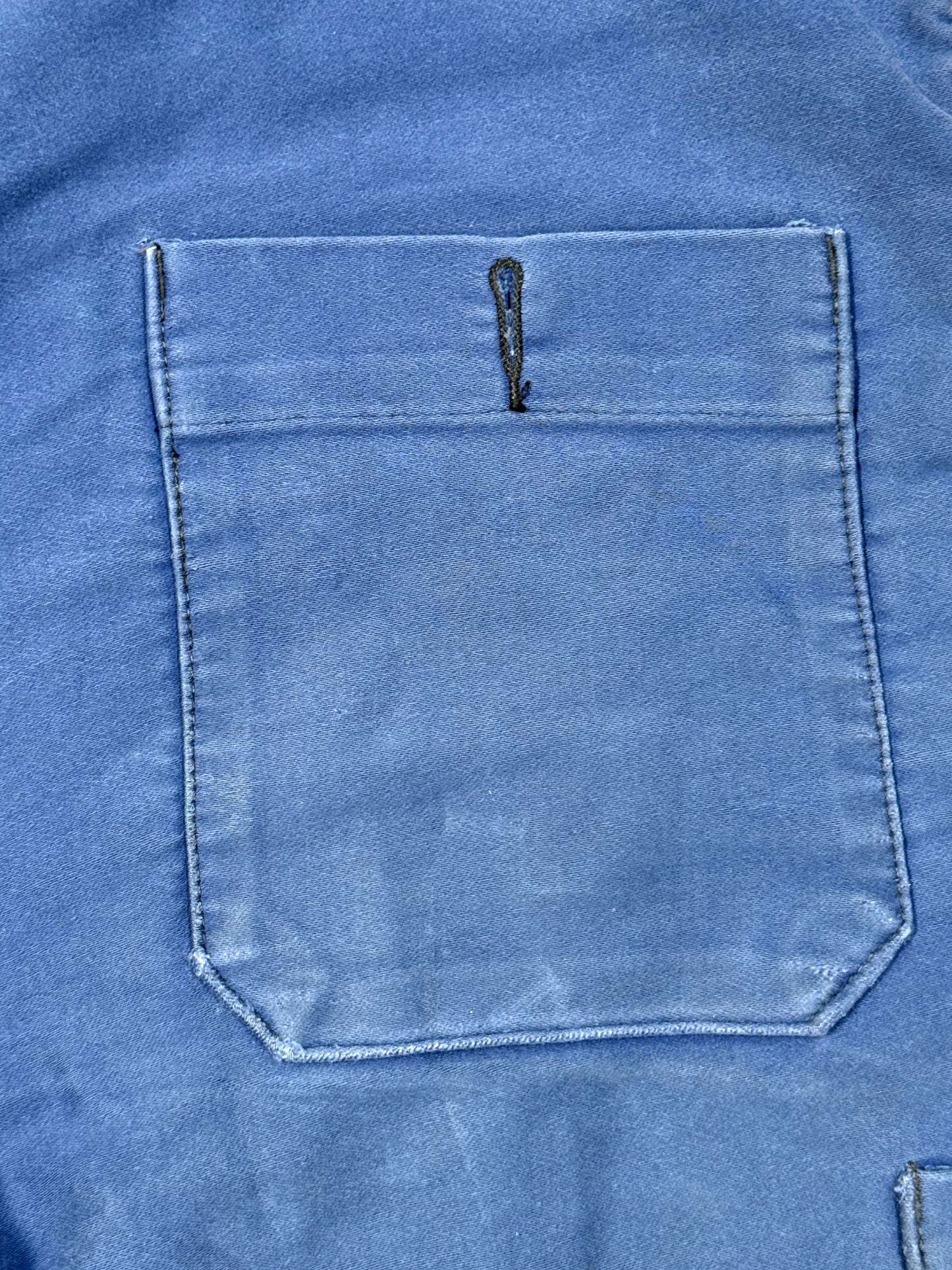 1950s–1960s French Beau-Fort Blue Moleskin Workwear Overalls [37.5W]