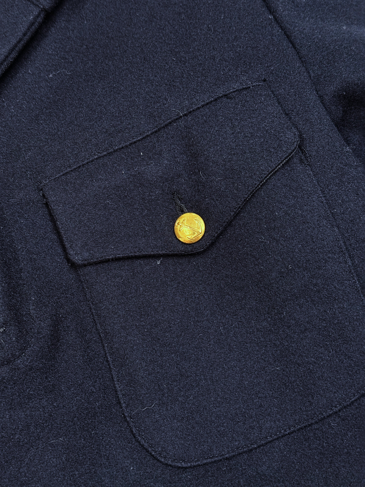 1970s–1980s Swedish Navy Wool Sailor Smock