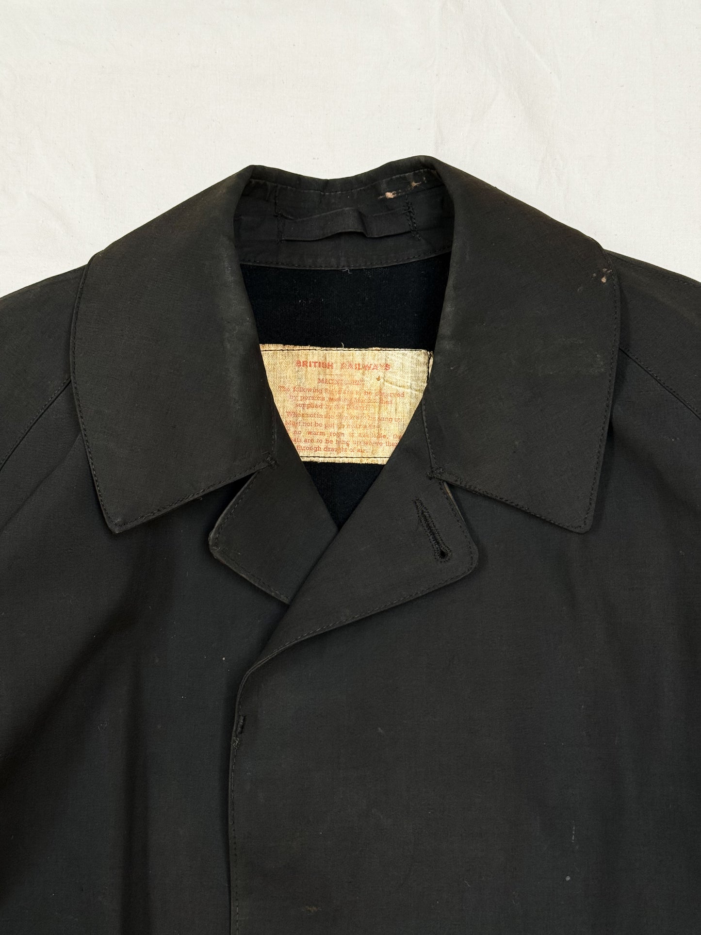 1950s – 1960s British Railways Mackintosh Rubberised Riding Coat