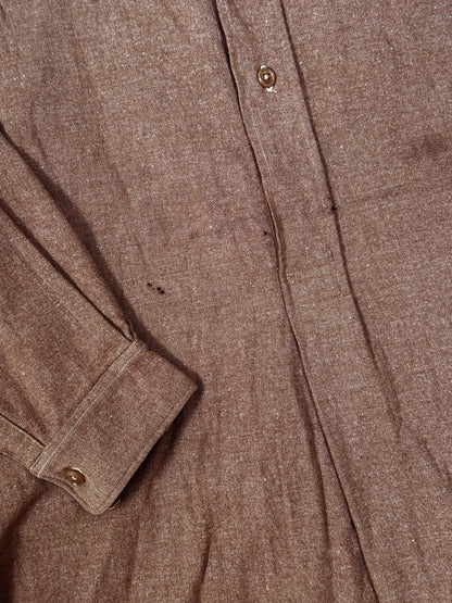 Anderson & Sons Wool Brown Smock Shirt