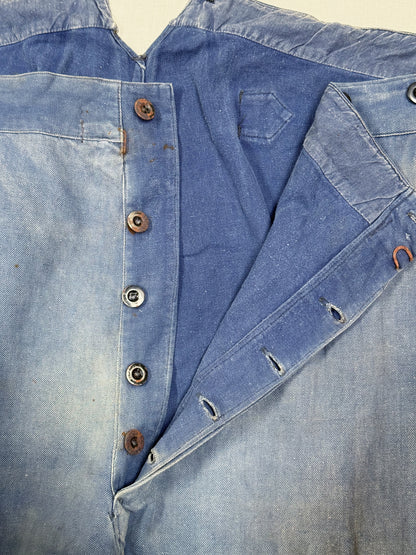 1950s French Cotton Twill Buckle Back Pants [42W]