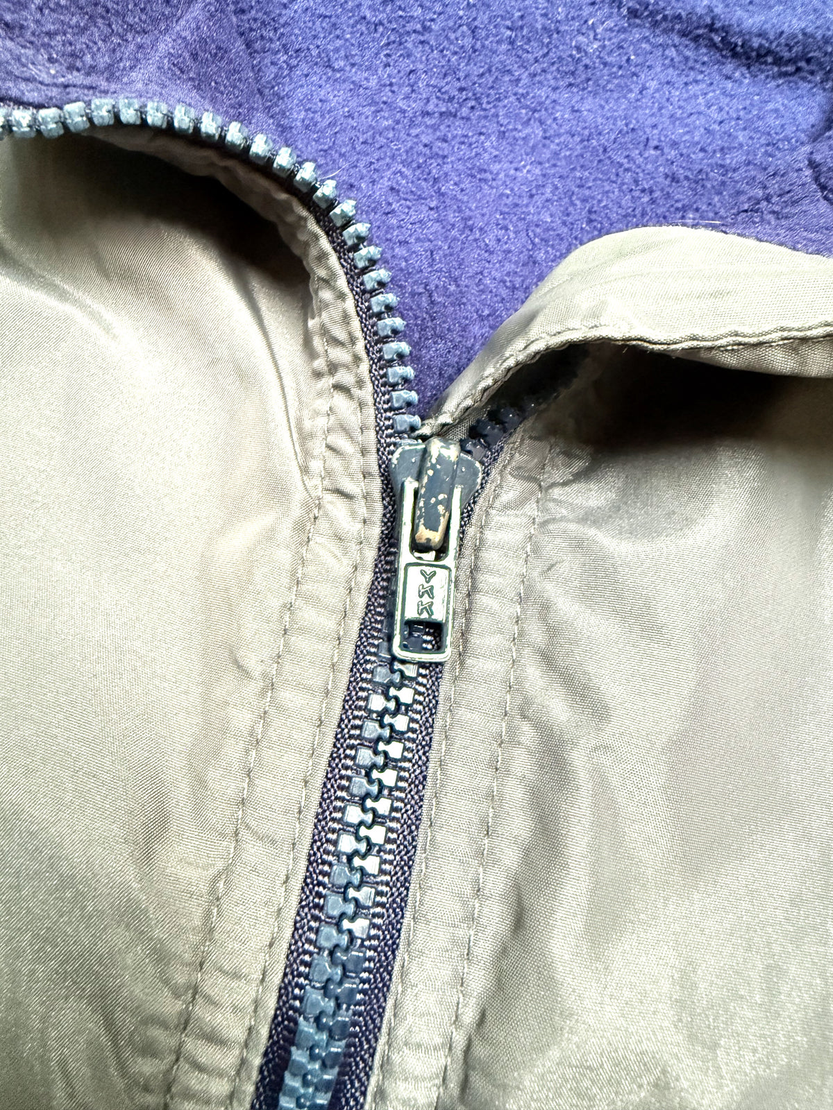 1980s–1990s Patagonia Grey Nylon Fleece Jacket [M]