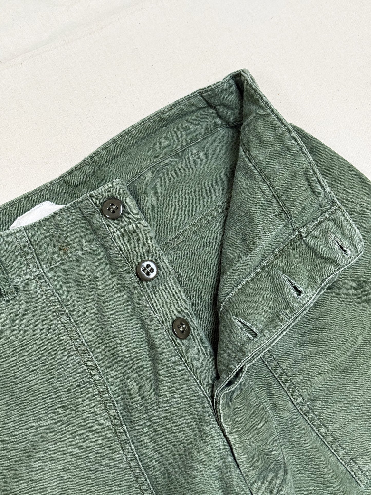 1960s US Army OG-107 Cotton Sateen Utility Trousers [M]