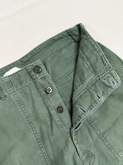 1960s US Army OG-107 Cotton Sateen Utility Trousers [M]