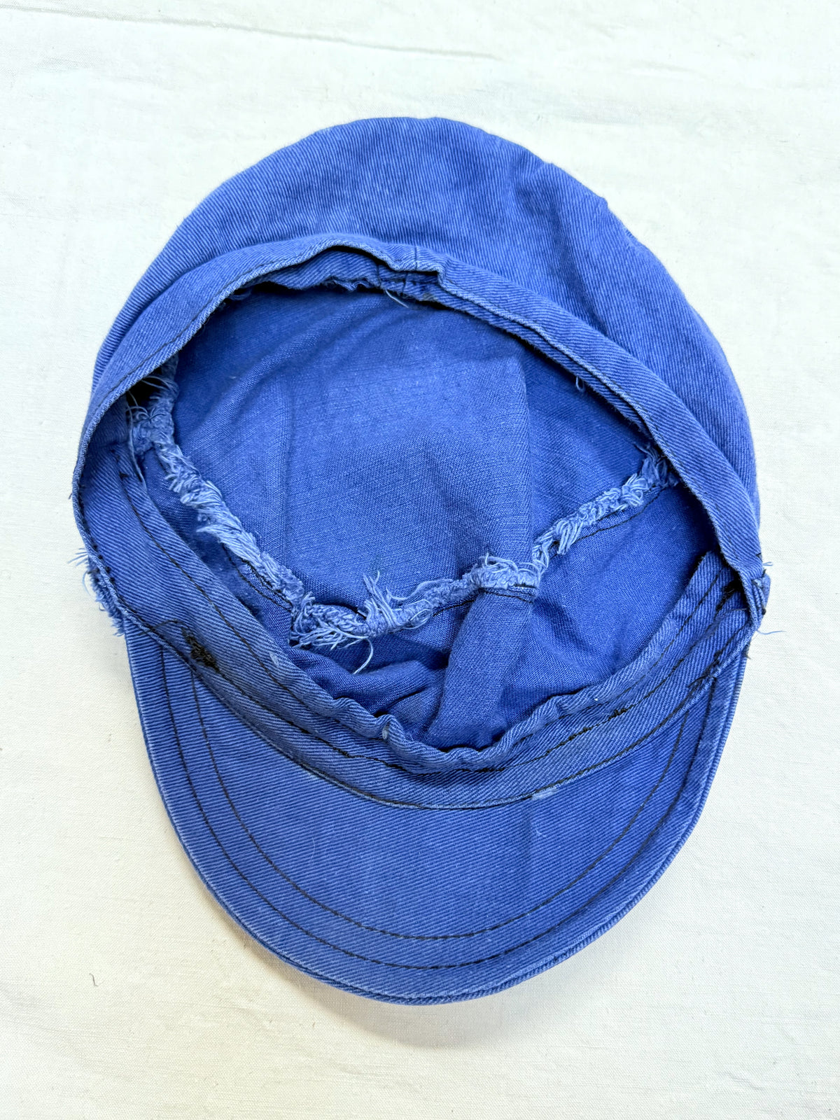 1950s French Blue Cotton Twill Work Cap [58cm]