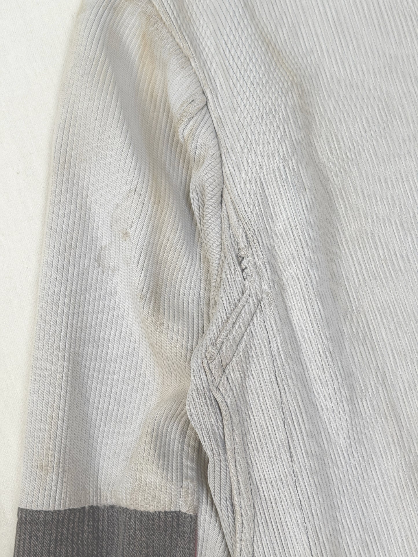 1950s French Salt and Pepper Coutil Clothing Hunting Jacket