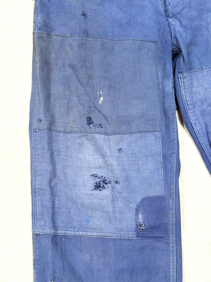 1950s Le Populaire French Cotton Twill Work Trousers [34.6W]