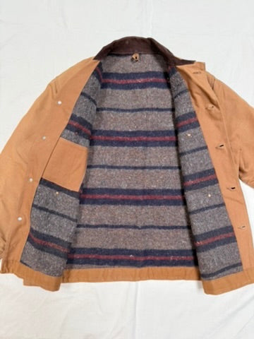Late 1960s Carhartt Brown Duck Chore Jacket – Big C Buttons [Size 48]