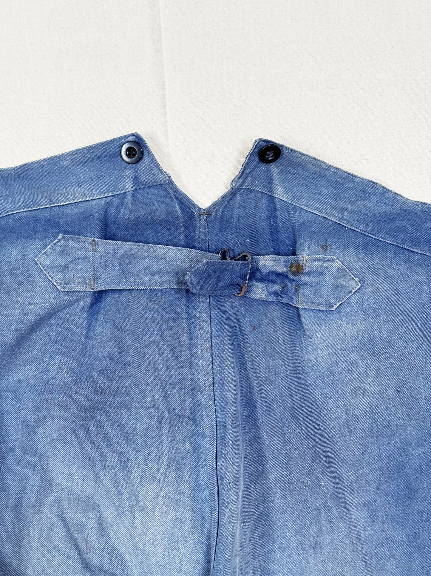 1950s French Cotton Twill Buckle Back Pants [42W]