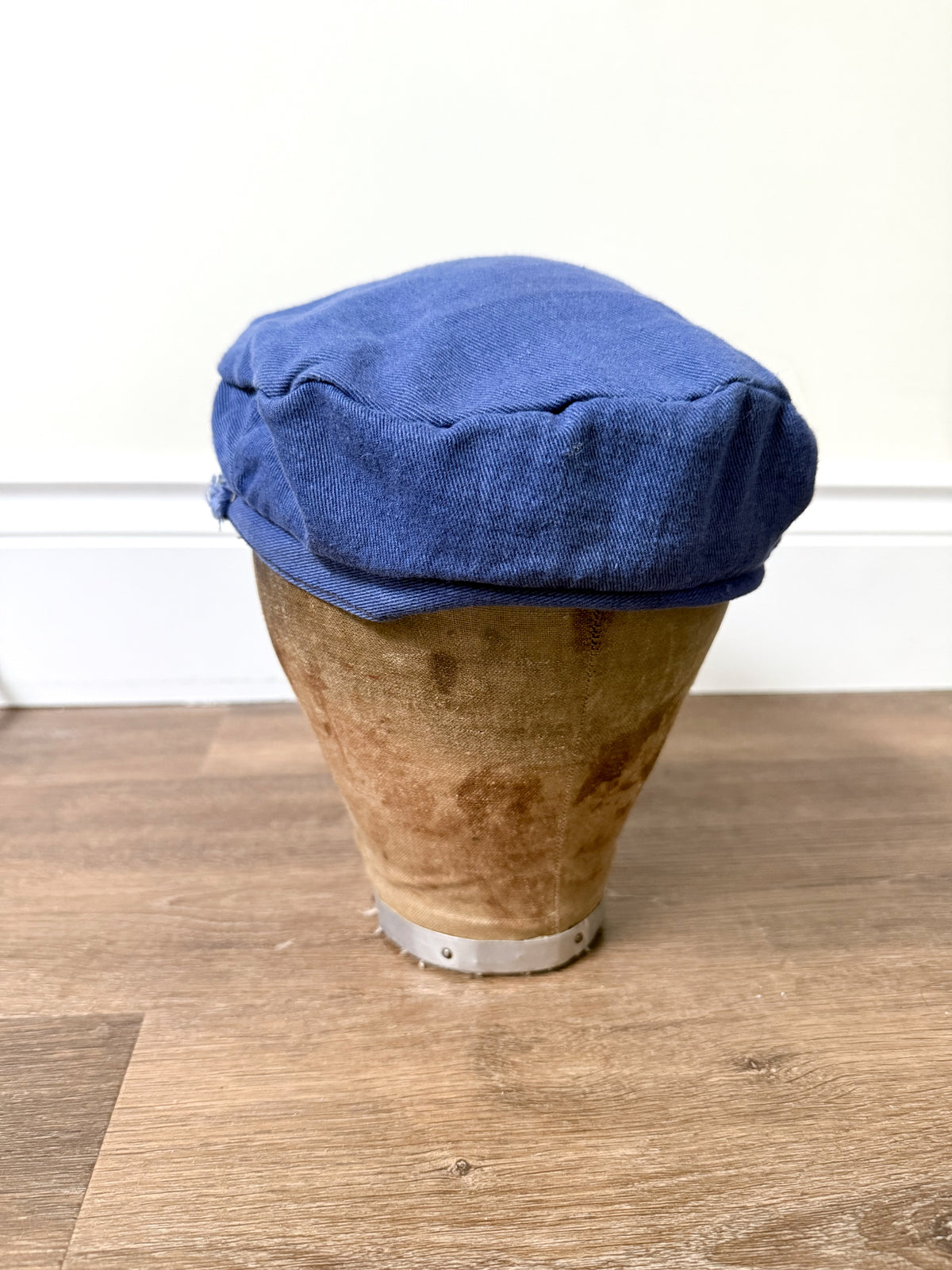 1950s French Blue Cotton Twill Work Cap [58cm]