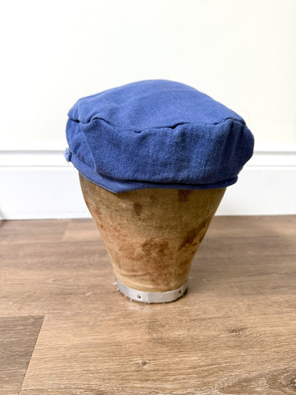 1950s French Blue Cotton Twill Work Cap [58cm]