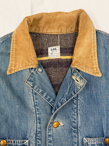 1970s Lee 81-LJ Blanket-Lined Denim Chore Jacket [42 REG]