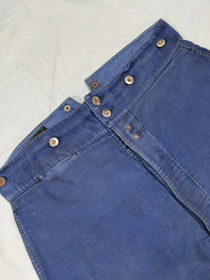 Early 1950s Mont Kemmel “Le Merveilleux” French Moleskin Work Pants [36"W]