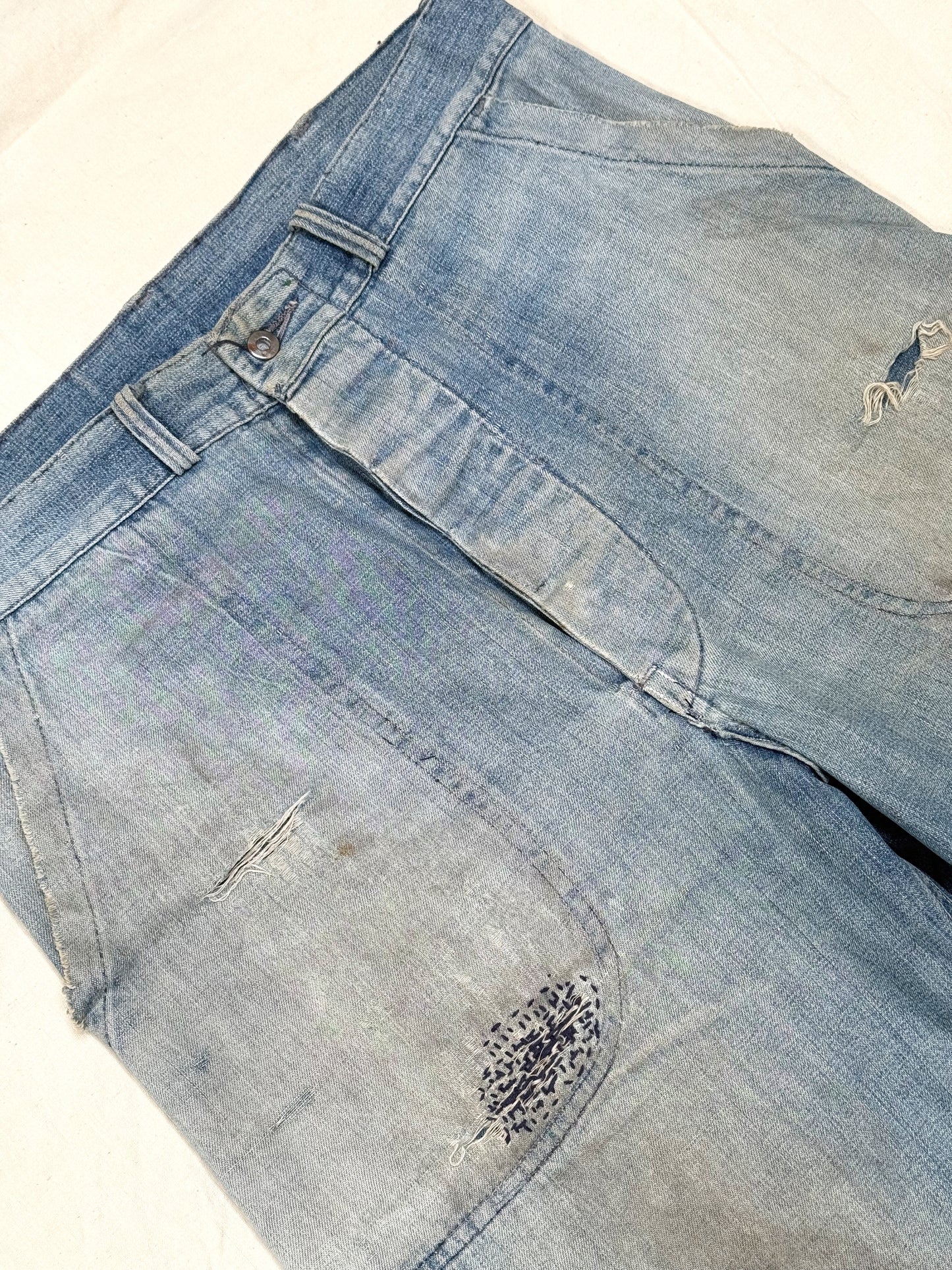 Rare 1940s USN Denim Dungarees [W31.5 L27]