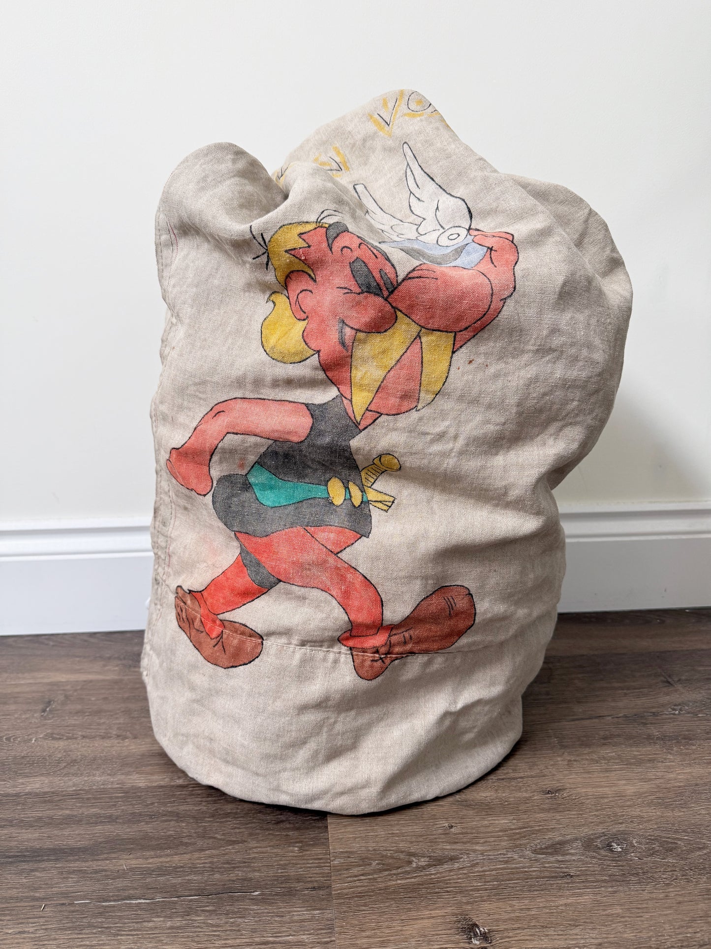 1960s French Naval Aviation Asterix & Obelix Canvas Kit Bag