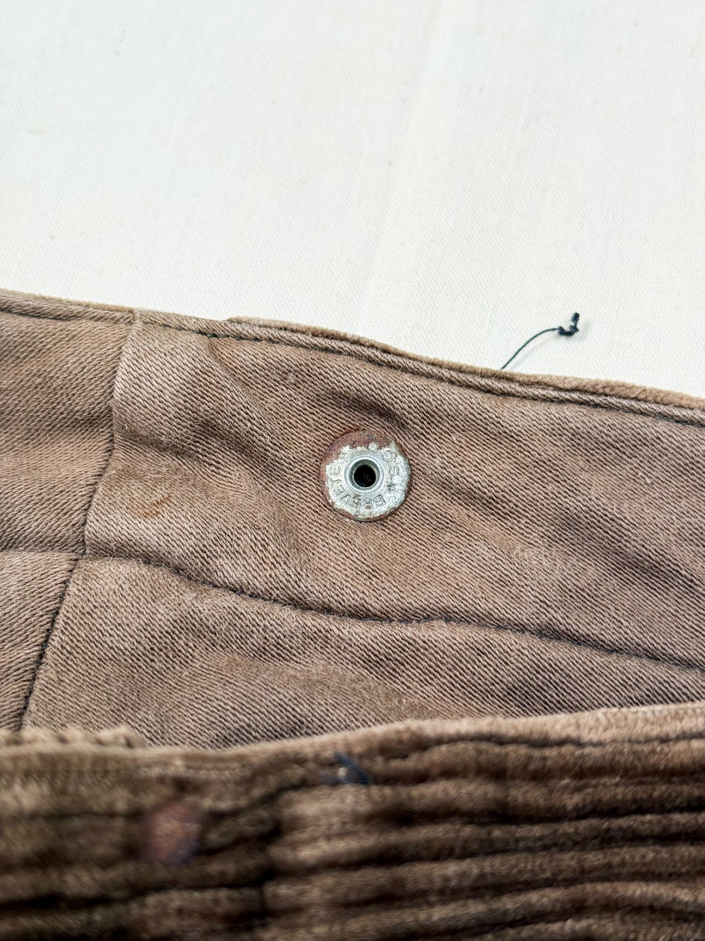 1940s - 1950s Au Fusil French Brown Corduroy Pants [38W]