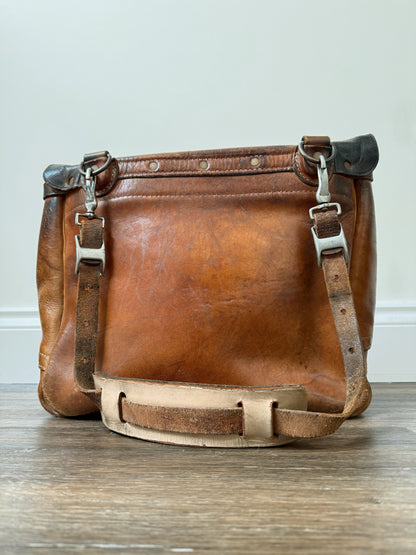 1970 US Postman Leather Mail Carrier Bag