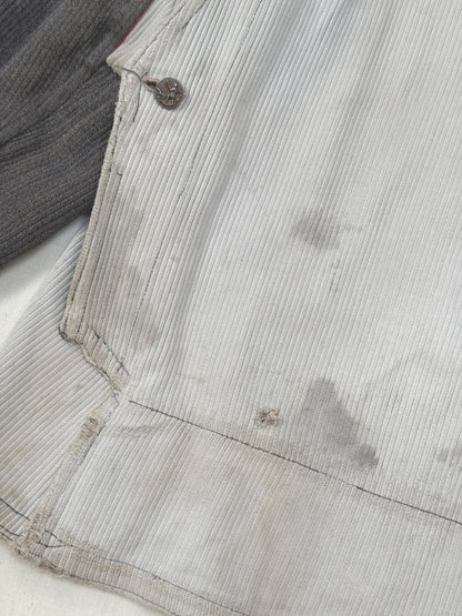 1950s French Salt and Pepper Coutil Clothing Hunting Jacket