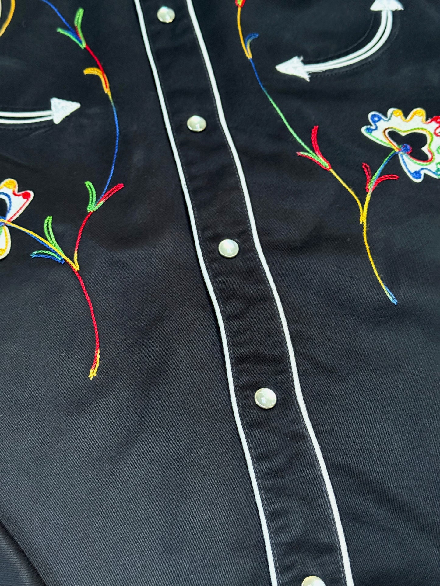 1970s H Bar C California Ranchwear Embroidered Western Shirt – Long Tail