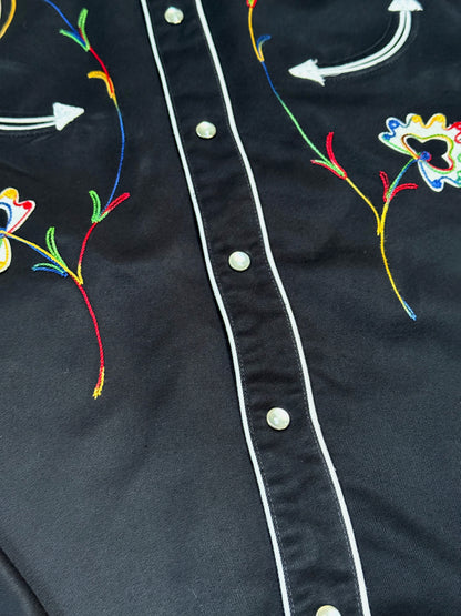 1970s H Bar C California Ranchwear Embroidered Western Shirt – Long Tail