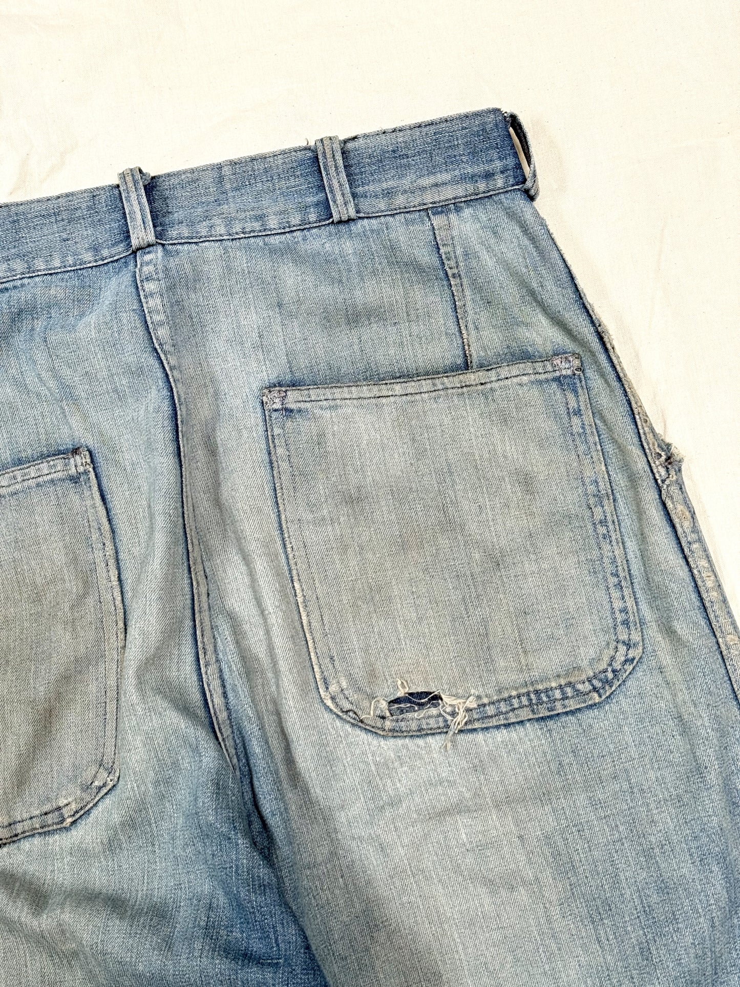 Rare 1940s USN Denim Dungarees [W31.5 L27]