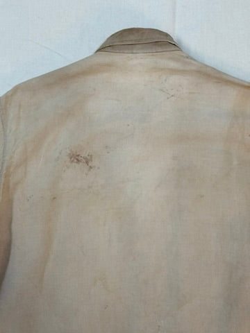 1950s French Faded Cotton Work Shirt – Beige