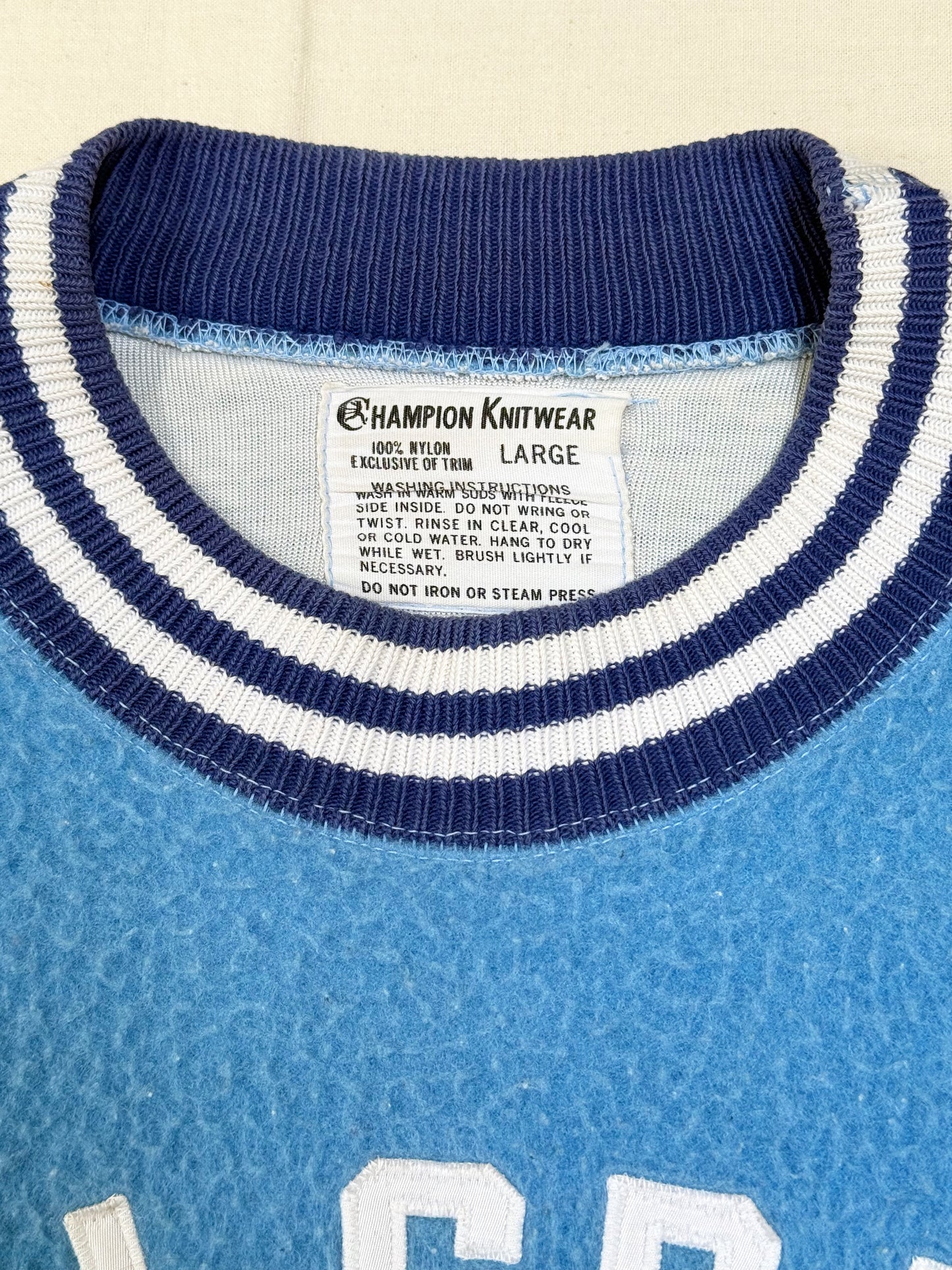 1960s Champion Knitwear Hillsdale College Nylon Sweater [L]