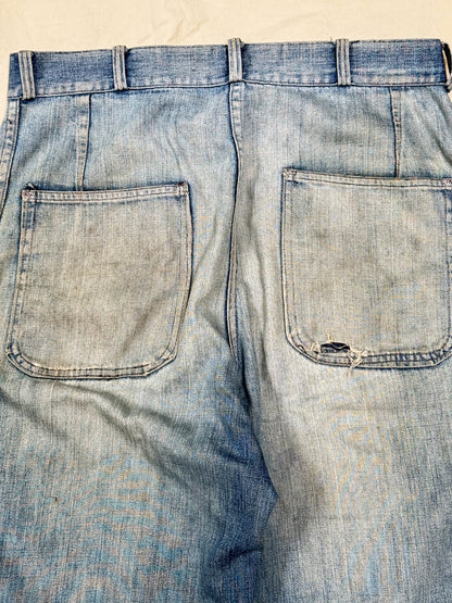 Rare 1940s USN Denim Dungarees [W31.5 L27]